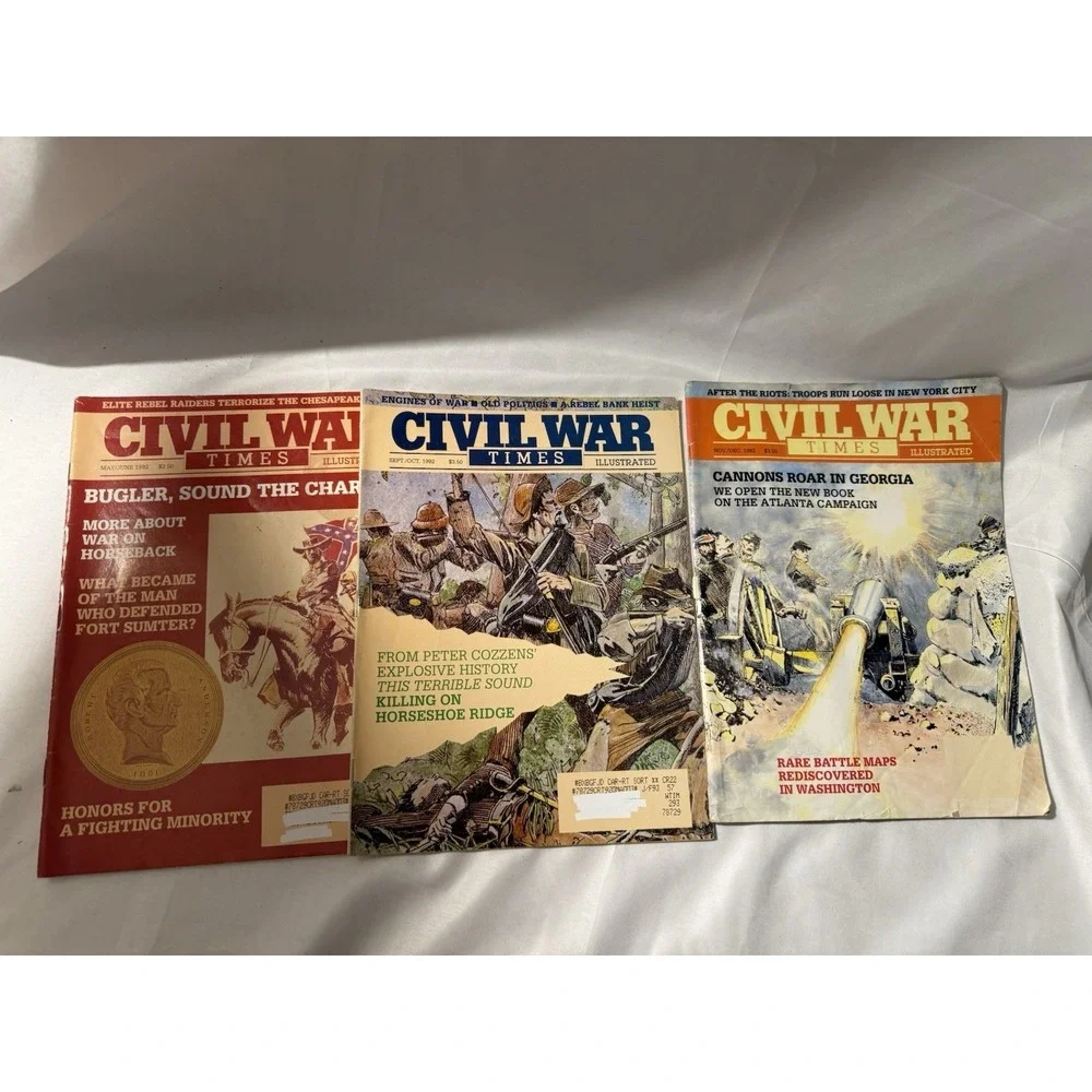 Lot of 3 Civil War Times Illustrated Magazines 1992 May Sept Nov